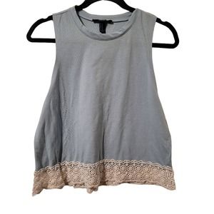 Forever 21 seaglass green cropped tank top size M